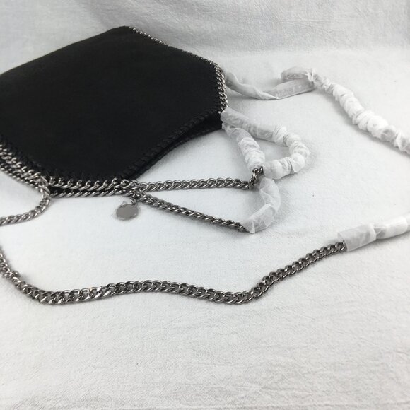 Stella McCartney x Ed Curtis Shared 3 Mini Falabella Embroidered Logo Faux Black - Picture 8 of 12